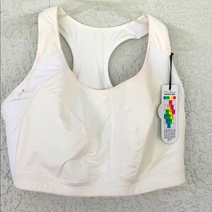 1 st & curve White Sports Bra size 3